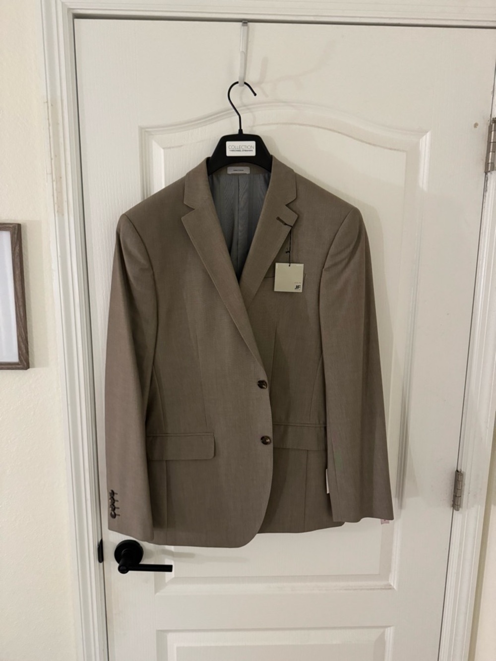 jf j.ferrar Men's Taupe Sport Coat Blazer